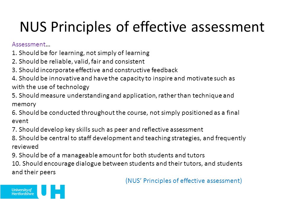 A101: Introducing the Principles of Assessment